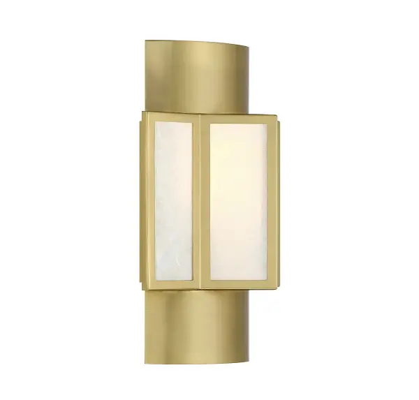 Gideon 2-Light Wall Sconce in Warm Brass - Image 5