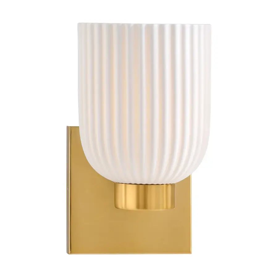 Isla Blanca One Light Wall Sconce in Warm Brass - Image 1