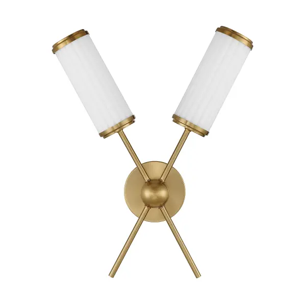Denison 2-Light Wall Sconce in Warm Brass by Dann Foley - Image 2