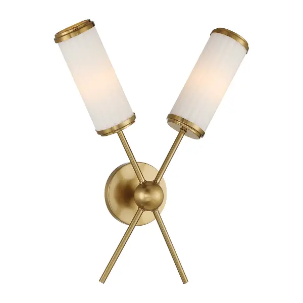 Denison 2-Light Wall Sconce in Warm Brass by Dann Foley - Image 3