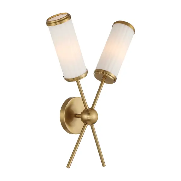 Denison 2-Light Wall Sconce in Warm Brass by Dann Foley - Image 4