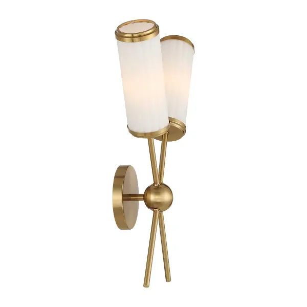 Denison 2-Light Wall Sconce in Warm Brass by Dann Foley - Image 5