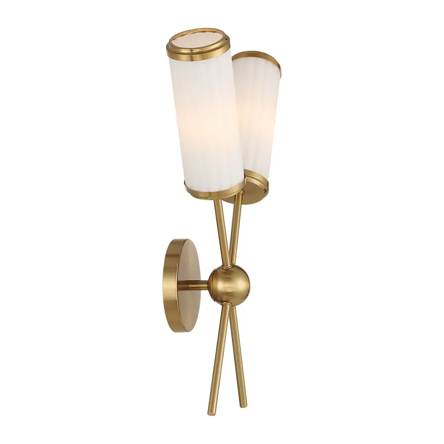 Denison 2-Light Wall Sconce in Warm Brass by Dann Foley - Image 5