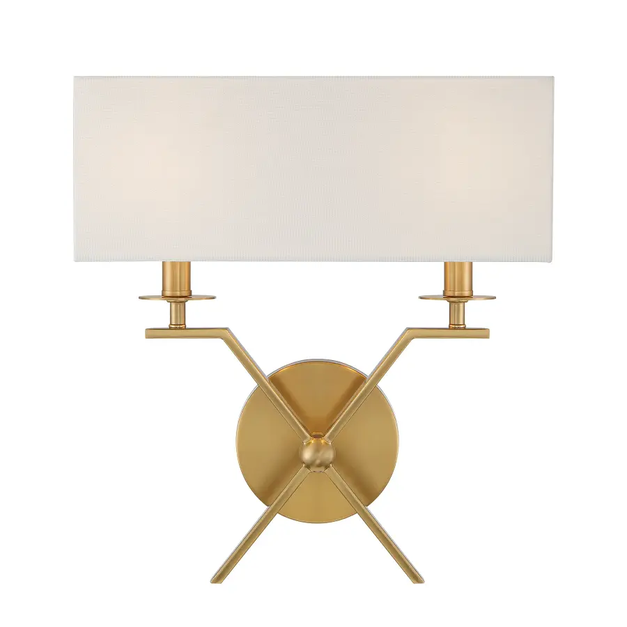 Arondale Two Light Wall Sconce in Warm Brass - Image 1