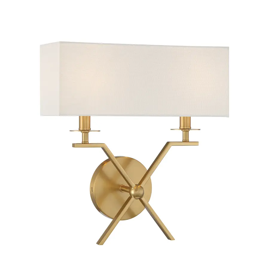 Arondale Two Light Wall Sconce in Warm Brass - Image 3