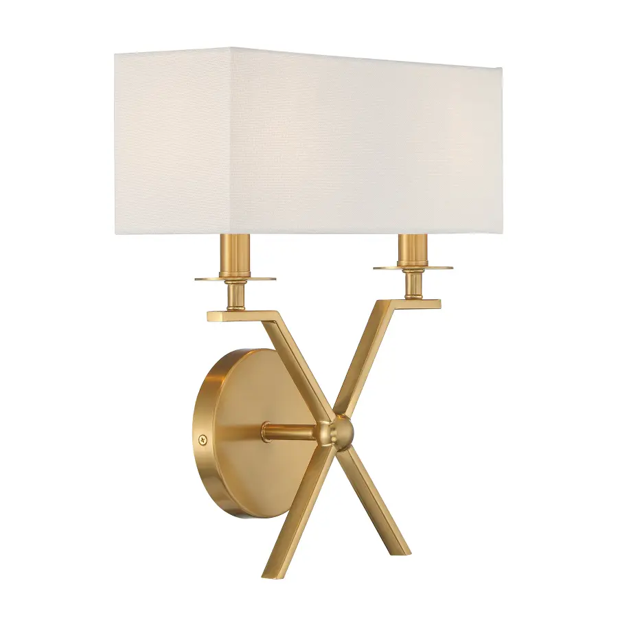 Arondale Two Light Wall Sconce in Warm Brass - Image 4