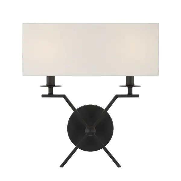 Arondale 2-Light Wall Sconce in Matte Black