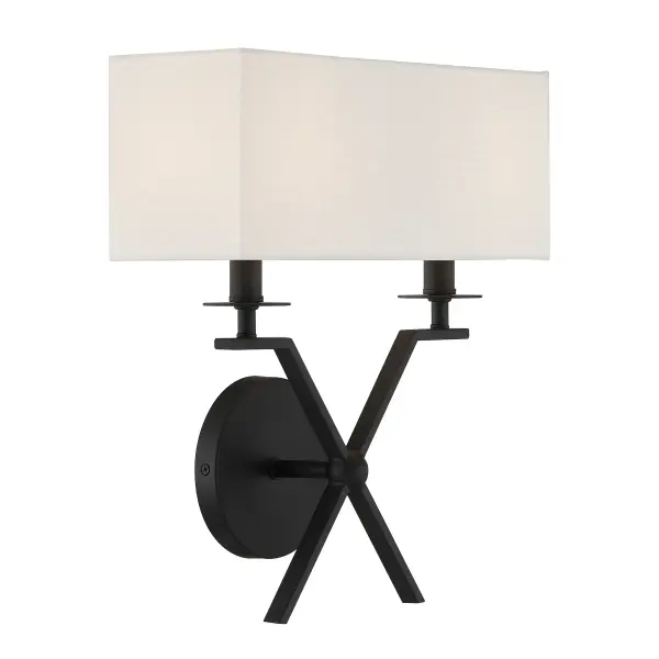 Arondale 2-Light Wall Sconce in Matte Black - Image 4