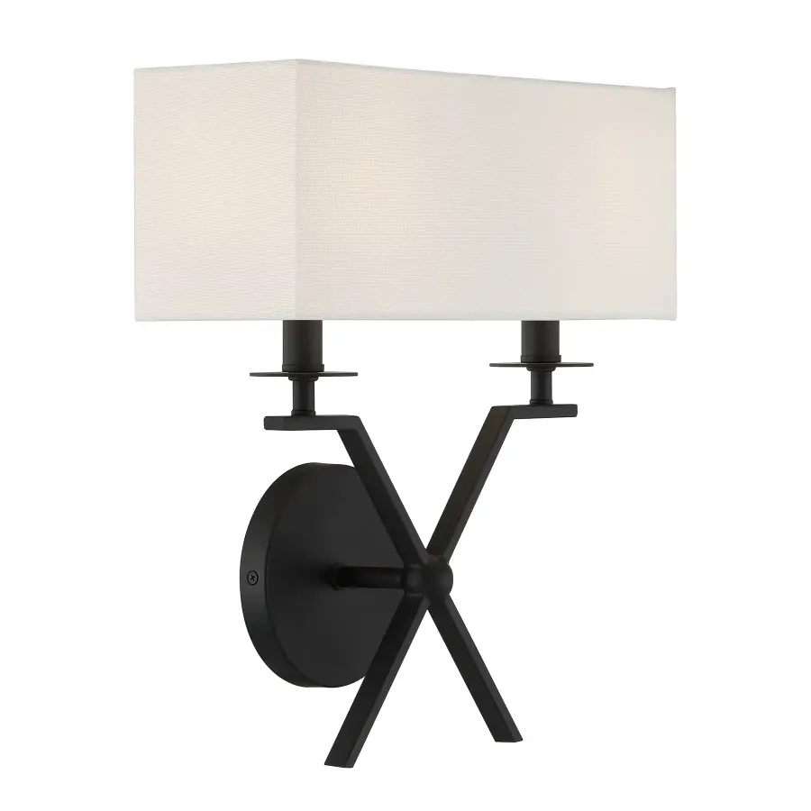 Arondale 2-Light Wall Sconce in Matte Black - Image 4