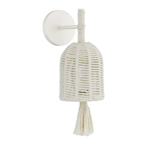 Lunara 1-Light Wall Sconce in Cotton by Breegan Jane - Image 2