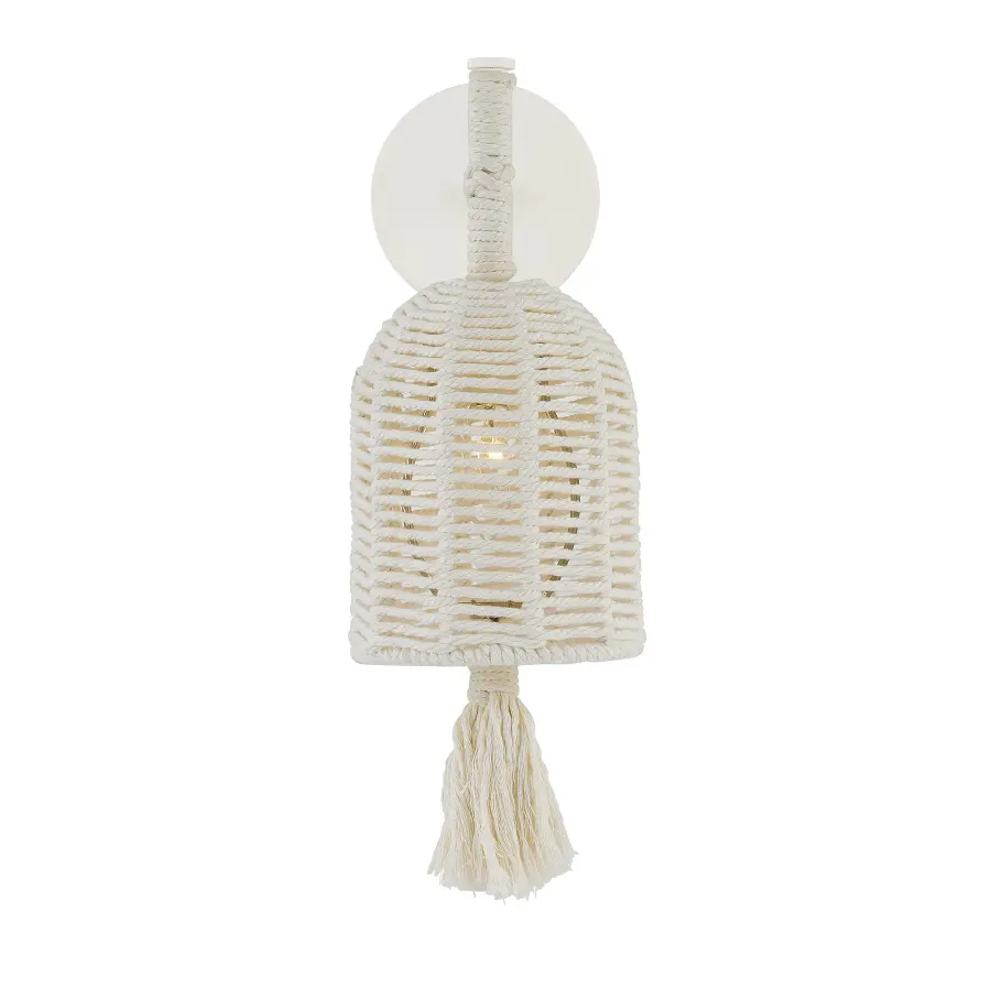 Lunara 1-Light Wall Sconce in Cotton by Breegan Jane - Image 3