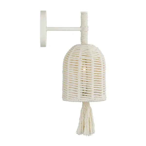 Lunara 1-Light Wall Sconce in Cotton by Breegan Jane - Image 5