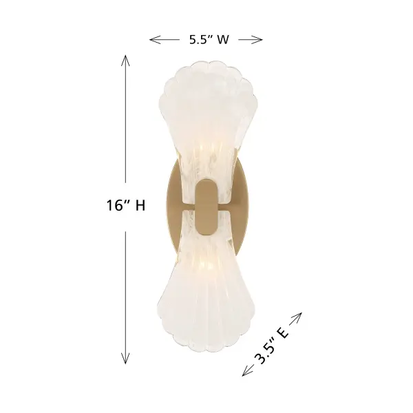 Bancroft Two Light Wall Sconce in Noble Brass - Image 6