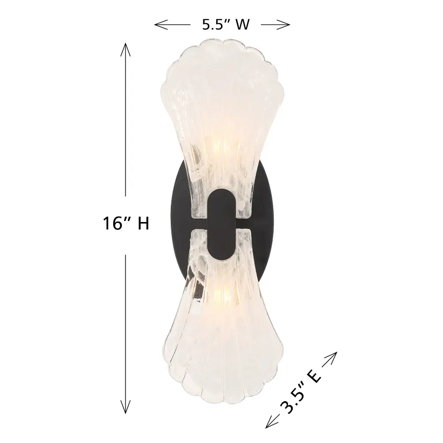 Bancroft 2-Light Wall Sconce in Matte Black - Image 6