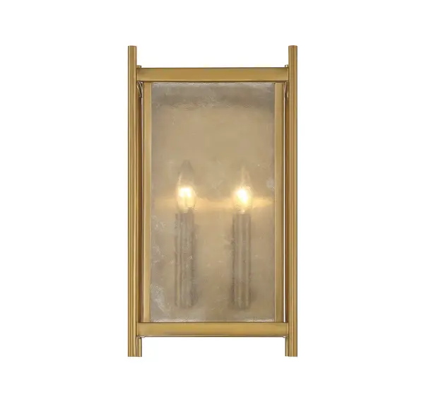 Jacobs 2-Light Wall Sconce in Warm Brass - Image 3