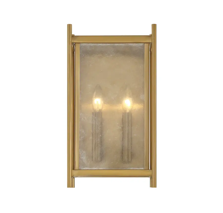 Jacobs 2-Light Wall Sconce in Warm Brass - Image 3