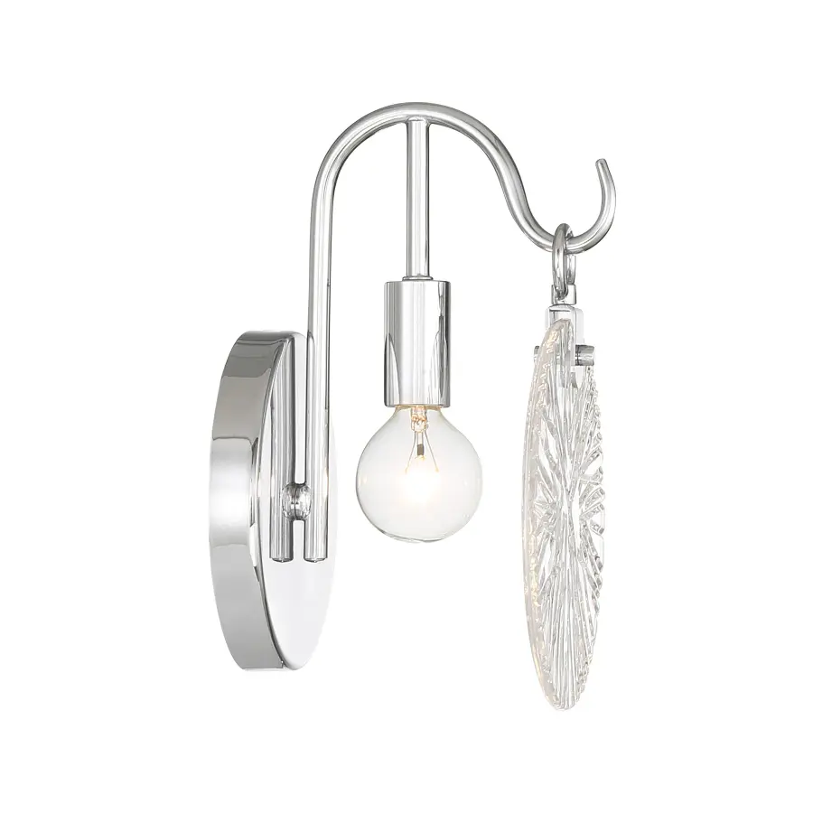 Addison 1-Light Bathroom Vanity Light in Polished Chrome - Image 5