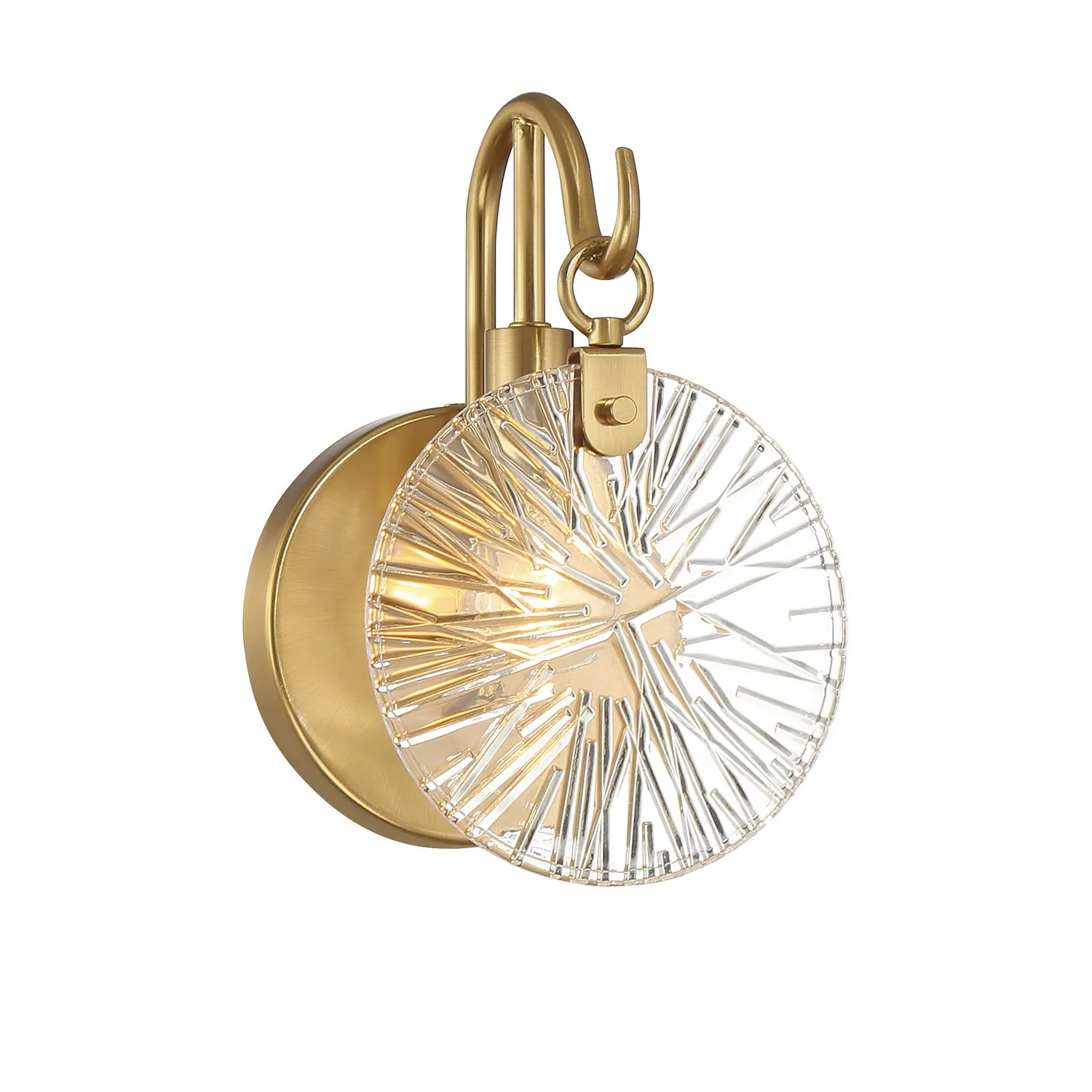 Addison One Light Bathroom Vanity in Warm Brass