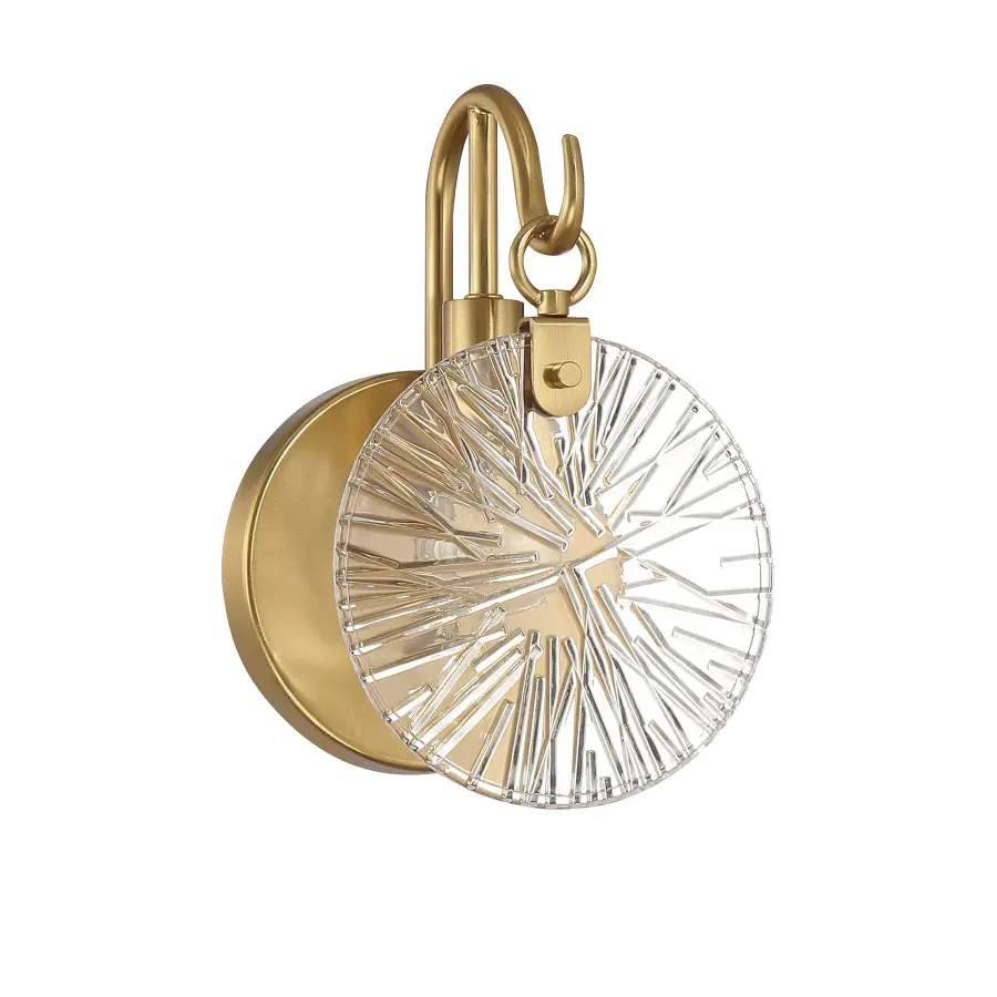 Addison One Light Bathroom Vanity in Warm Brass - Image 2