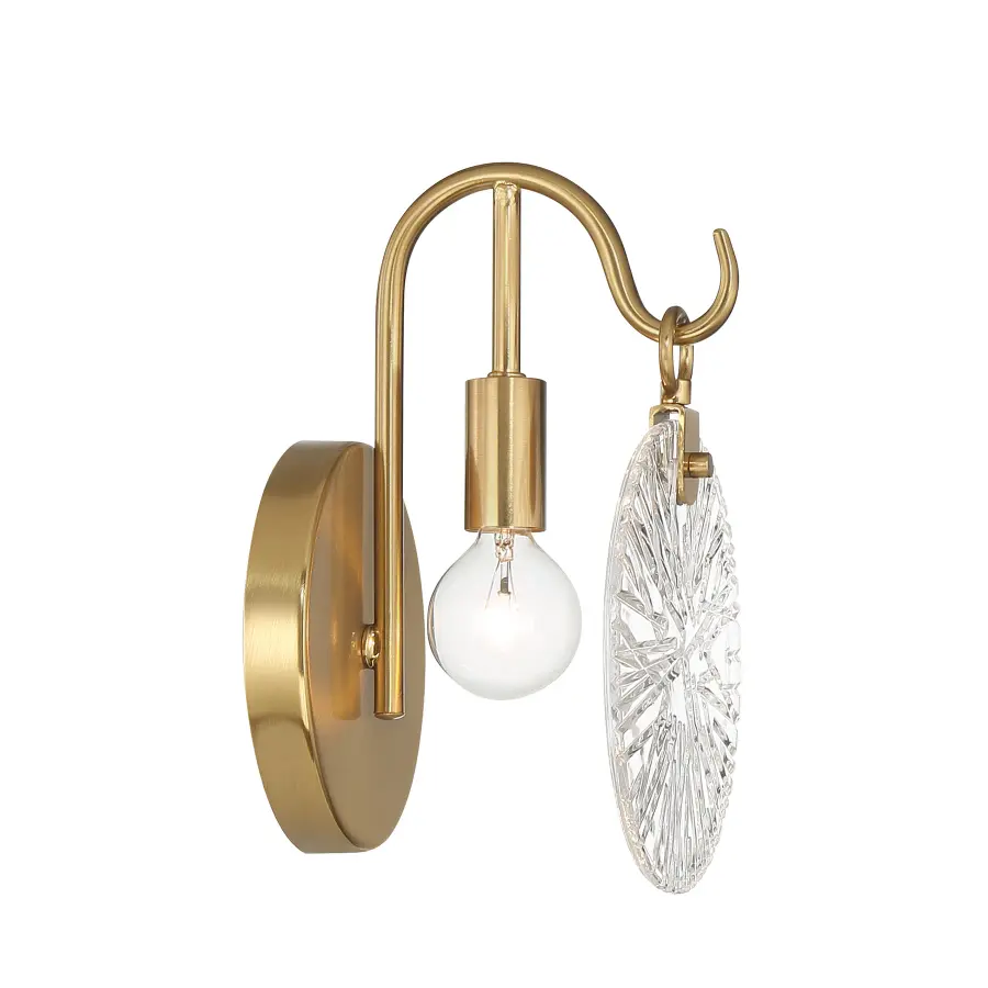 Addison One Light Bathroom Vanity in Warm Brass - Image 5