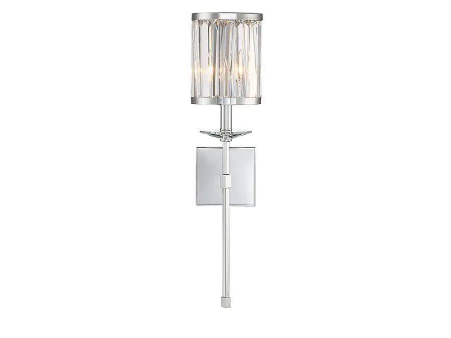 Ashbourne One Light Wall Sconce in Polished Chrome - Image 1