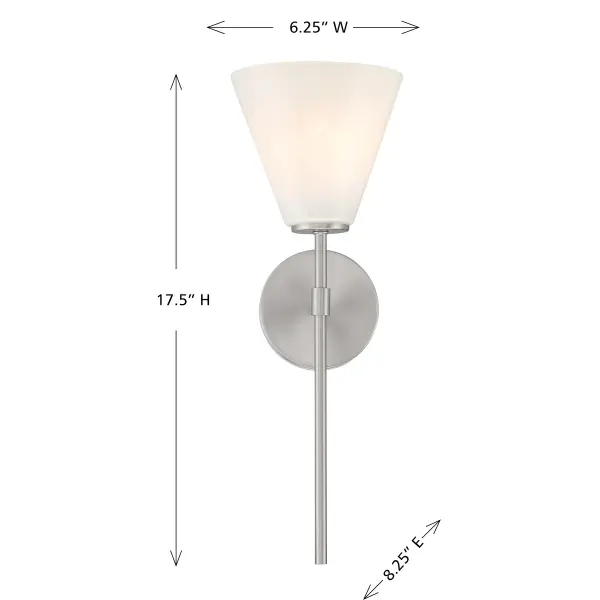 Blair 1-Light Wall Sconce in Satin Nickel - Image 6