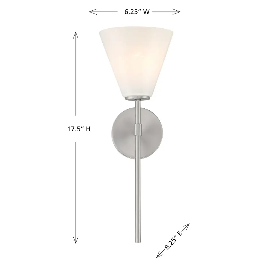 Blair 1-Light Wall Sconce in Satin Nickel - Image 6