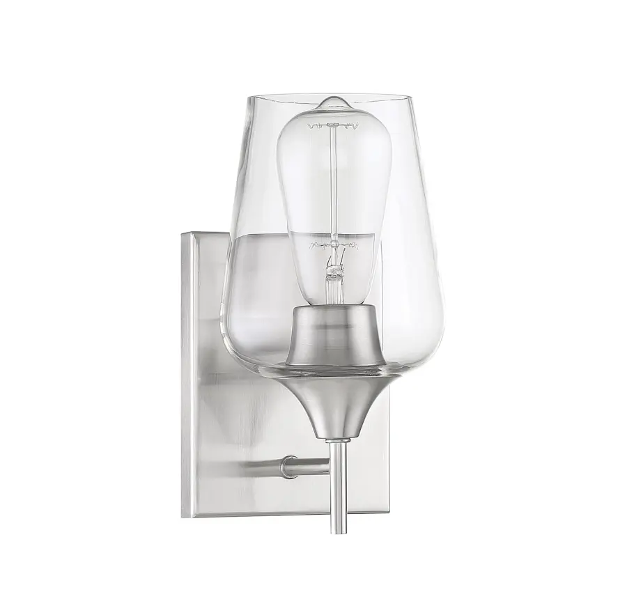Octave 1-Light Wall Sconce in Satin Nickel - Image 2