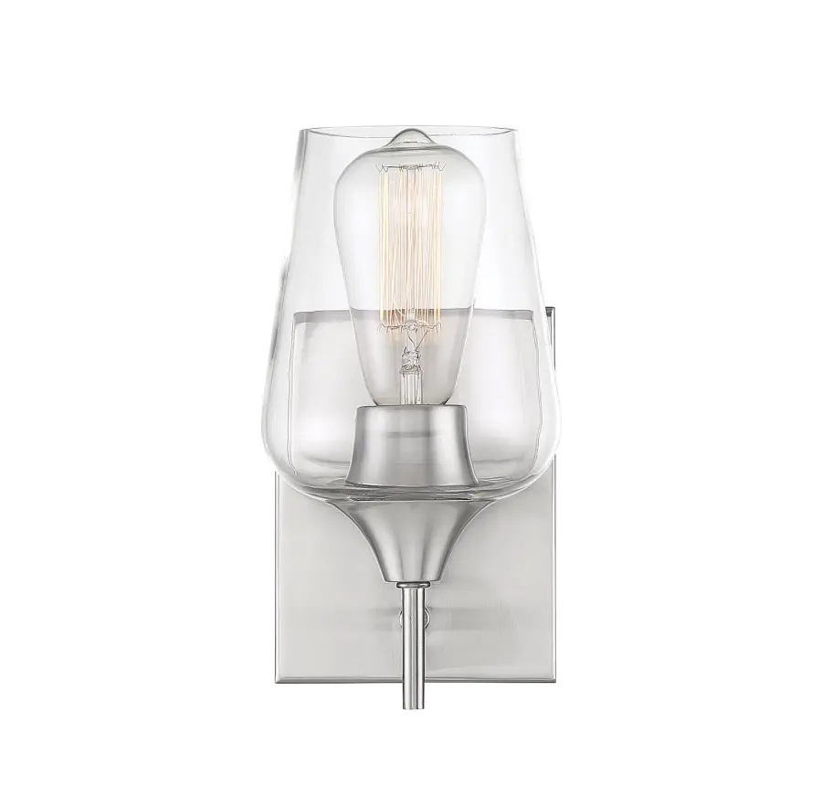 Octave 1-Light Wall Sconce in Satin Nickel - Image 5