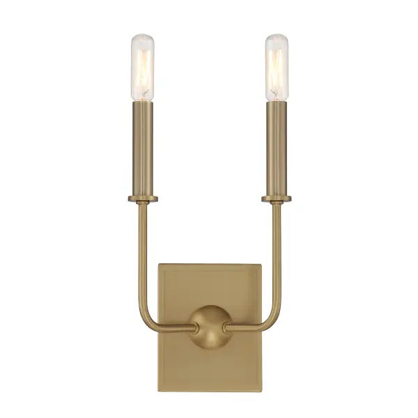 Avondale Two Light Wall Sconce in Warm Brass - Image 1