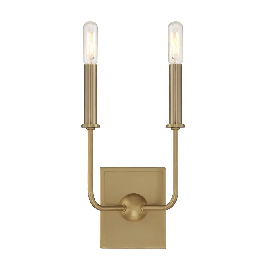 Avondale Two Light Wall Sconce in Warm Brass - Image 1
