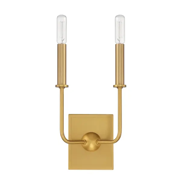 Avondale Two Light Wall Sconce in Warm Brass - Image 2