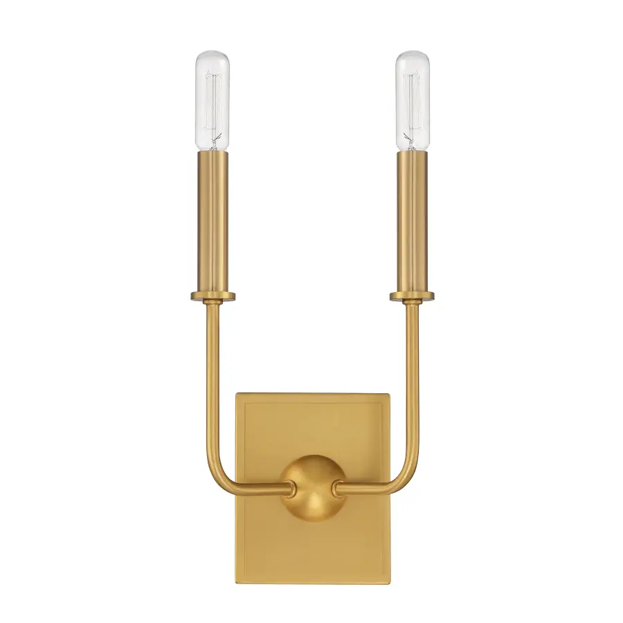 Avondale Two Light Wall Sconce in Warm Brass - Image 2