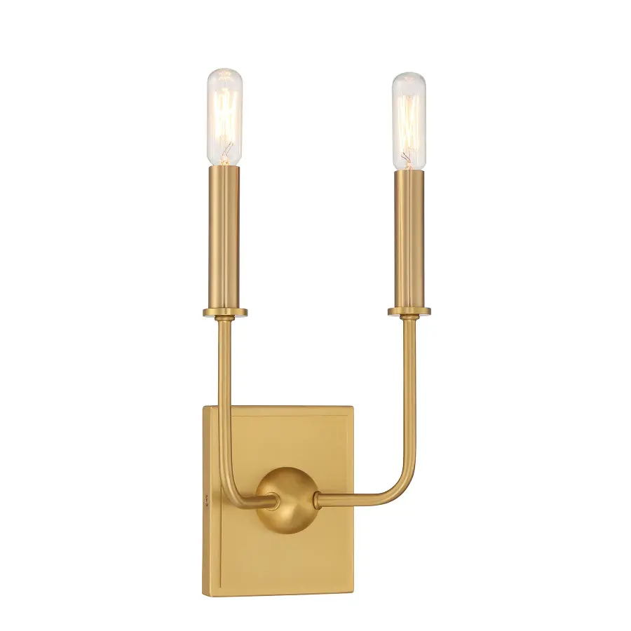 Avondale Two Light Wall Sconce in Warm Brass - Image 3