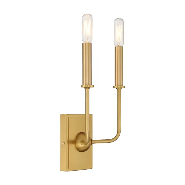 Avondale Two Light Wall Sconce in Warm Brass - Image 4
