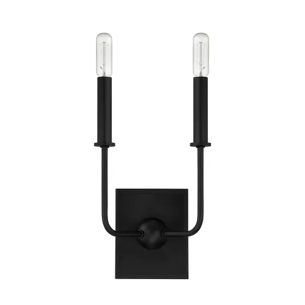 Avondale 2-Light Wall Sconce in Matte Black - alternate view