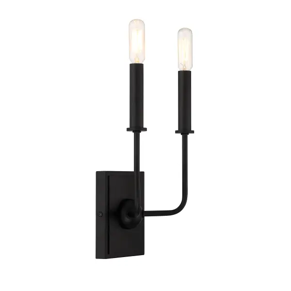 Avondale 2-Light Wall Sconce in Matte Black - Image 4