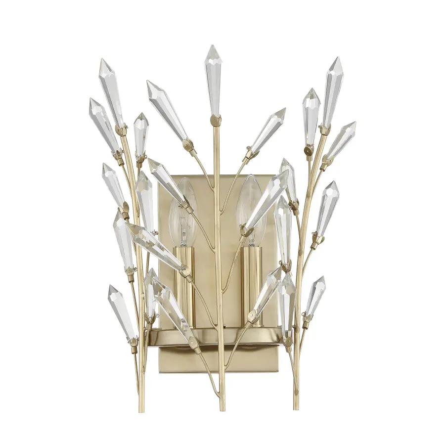 Orianna 2-Light Wall Sconce in Noble Brass - Image 2