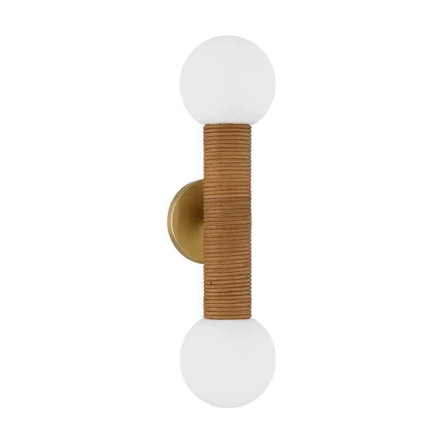 Jarrell 2-Light Wall Sconce in Warm Brass - Image 2