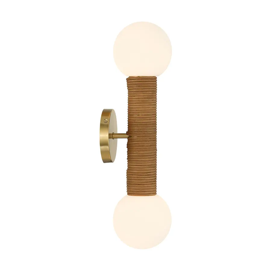 Jarrell 2-Light Wall Sconce in Warm Brass - Image 5