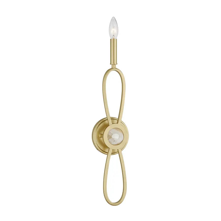 Minette 1-Light Wall Sconce in Spun Gold - Image 1