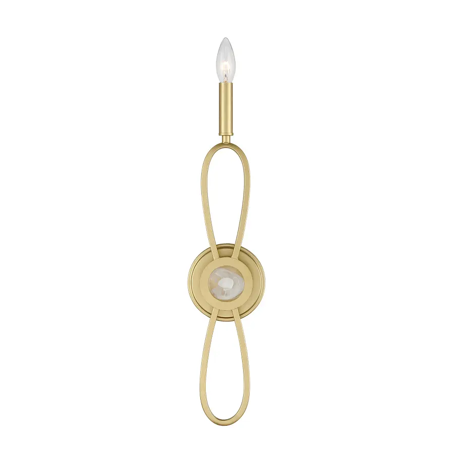 Minette 1-Light Wall Sconce in Spun Gold - Image 3