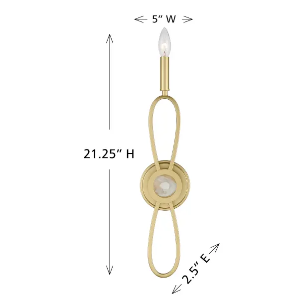 Minette 1-Light Wall Sconce in Spun Gold - Image 6
