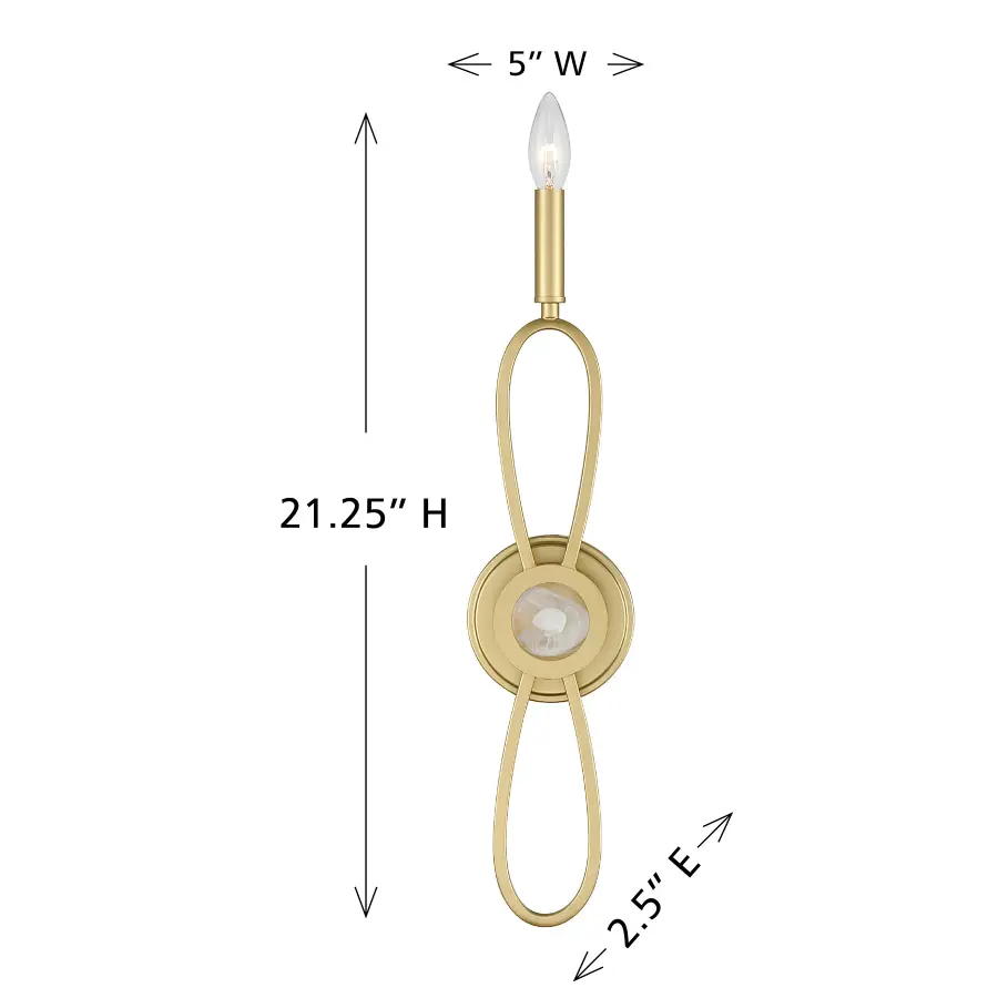 Minette 1-Light Wall Sconce in Spun Gold - Image 6