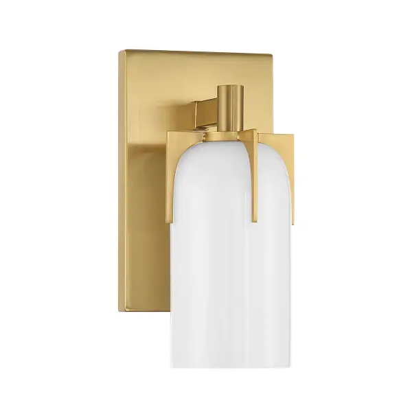 Caldwell 1-Light Bathroom Vanity Light in Warm Brass - alternate view