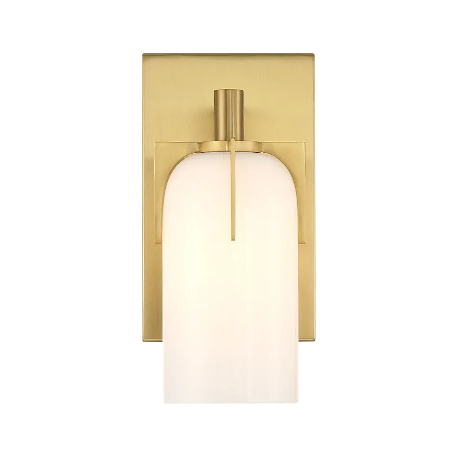 Caldwell 1-Light Bathroom Vanity Light in Warm Brass - Image 3