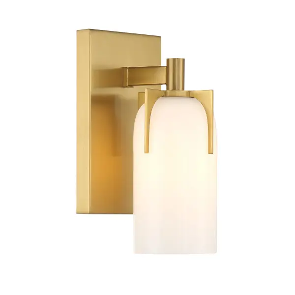 Caldwell 1-Light Bathroom Vanity Light in Warm Brass - Image 4