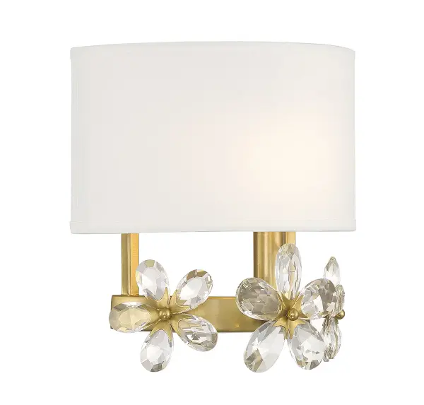 Dahlia 1-Light Wall Sconce in Warm Brass - Image 3