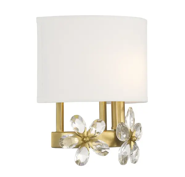 Dahlia 1-Light Wall Sconce in Warm Brass - Image 4