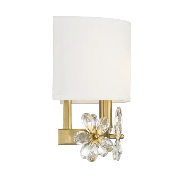 Dahlia 1-Light Wall Sconce in Warm Brass - Image 5